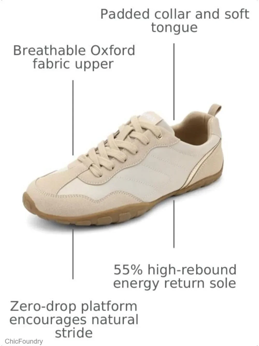 Retro Fashion Sneakers Zero Drop Tennis Shoes Women's Canvas Oxford Suede